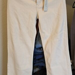 Just USA Women's Straight Leg Cream Jeans